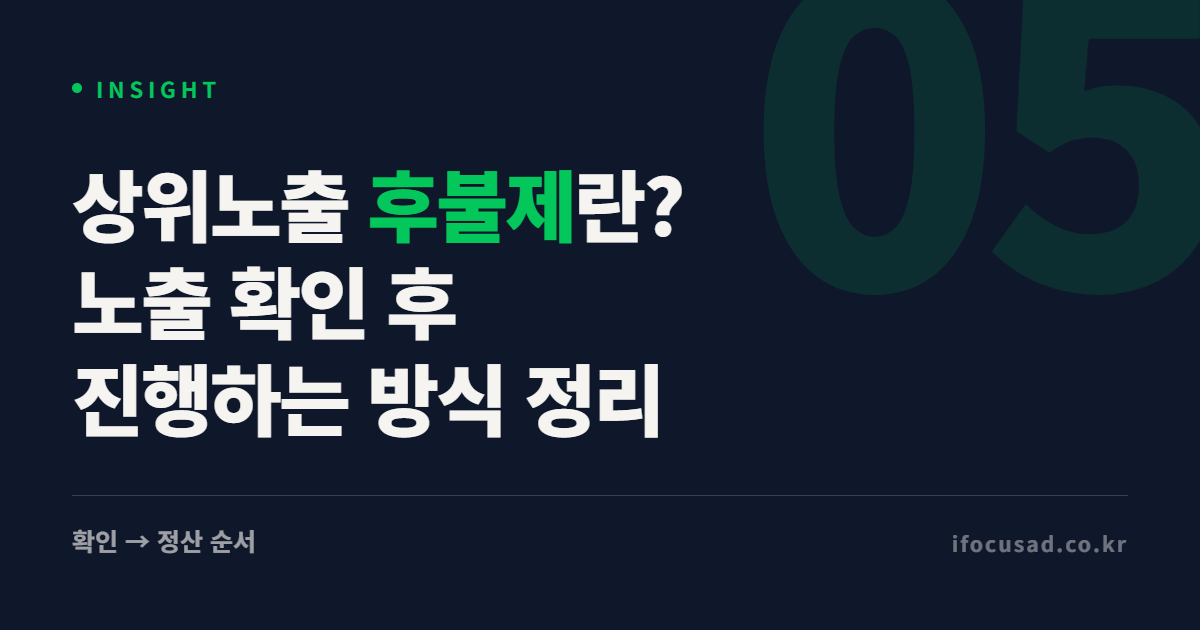 상위노출 후불제와 노출 확인 후 결제 방식